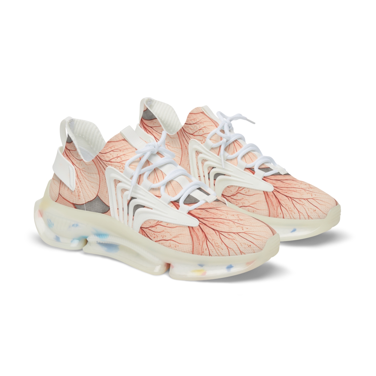 Peony Vein Fractal Array comfortable running sneakers