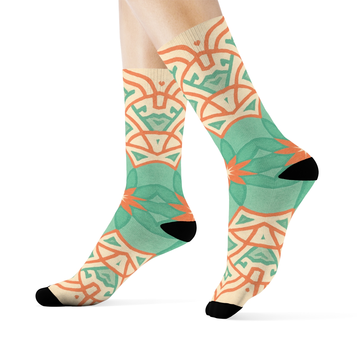 Petal Circuit Mosaic personalized cozy socks