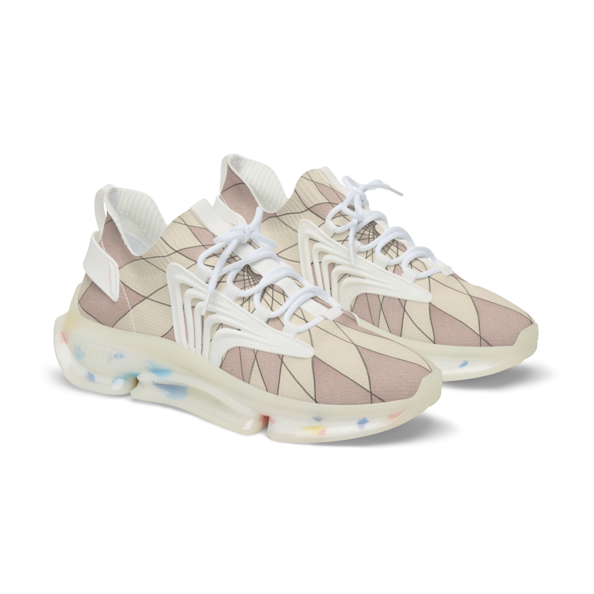 Petal Orbit Lattice stylish casual sneakers