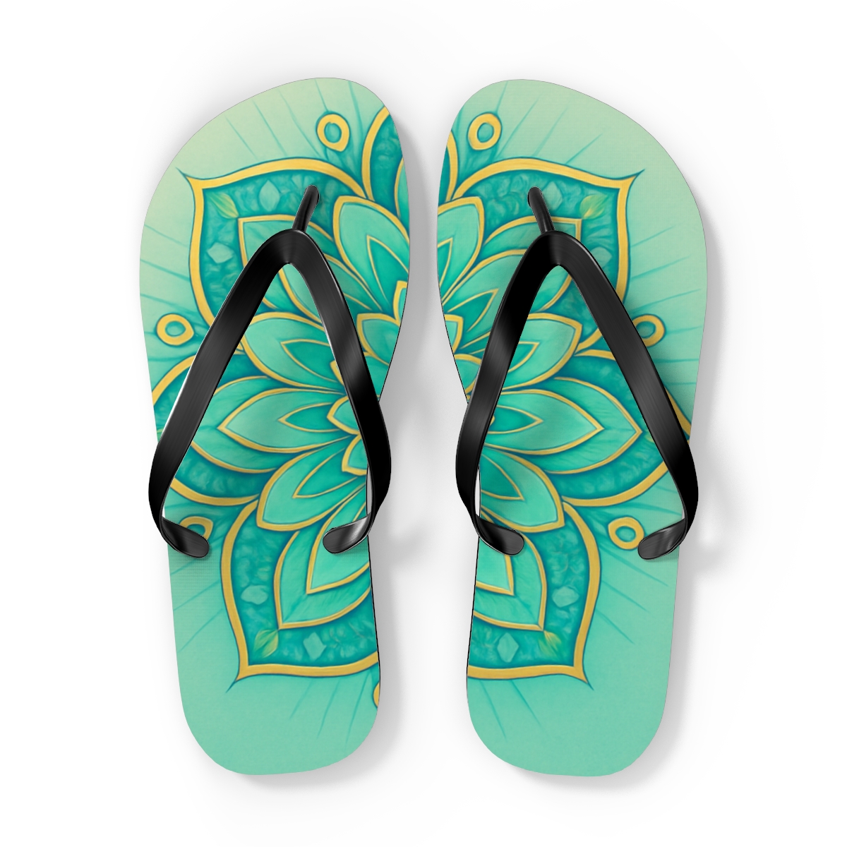 Petal Orbit Mosaic soft sole flip flops