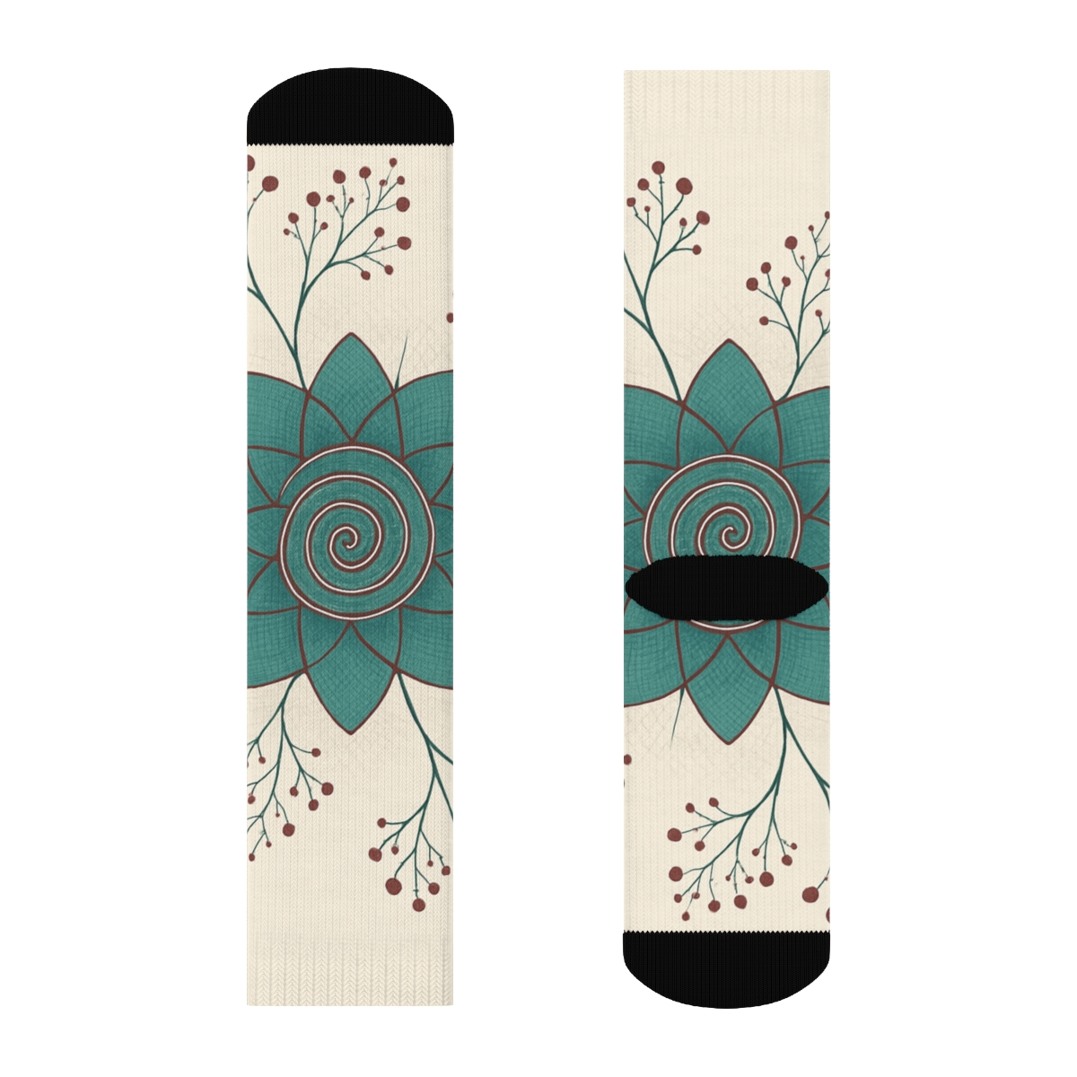 Petal Radial Weave personalized cozy socks