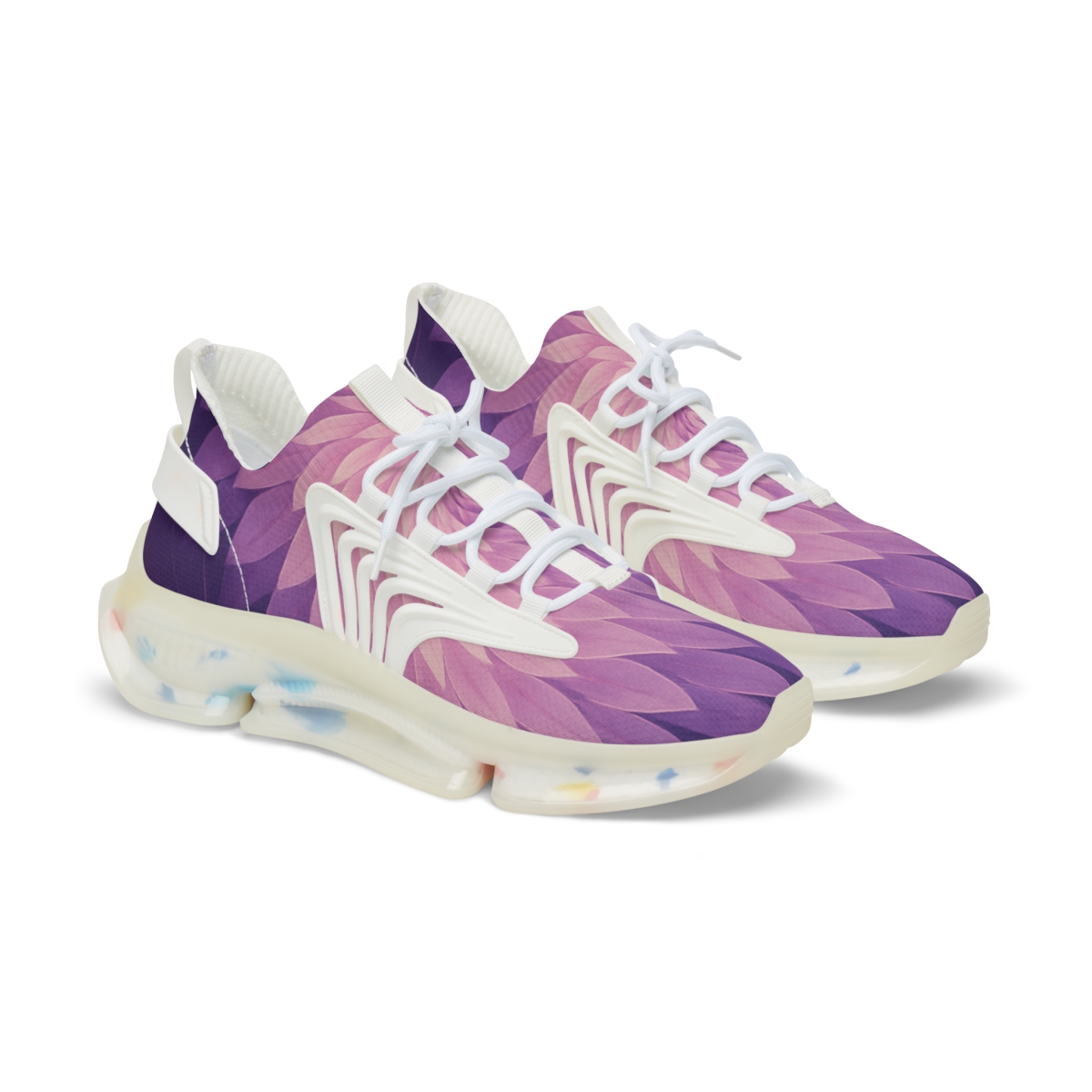 Petal Spiral Continuum personalized athletic sneakers