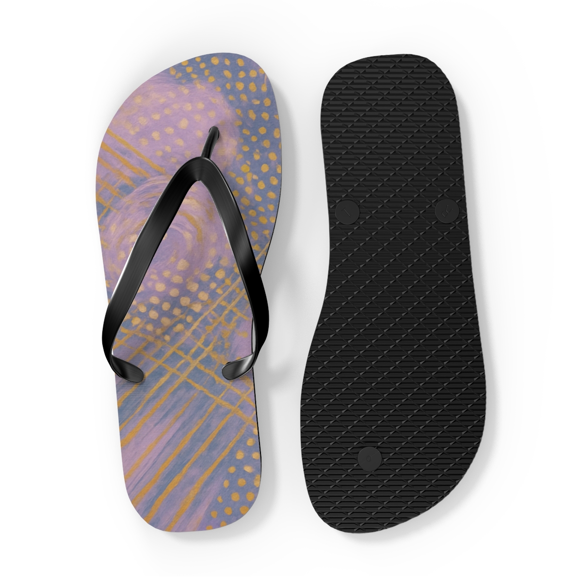 Petal Spiral Matrix colorful rubber flip flops