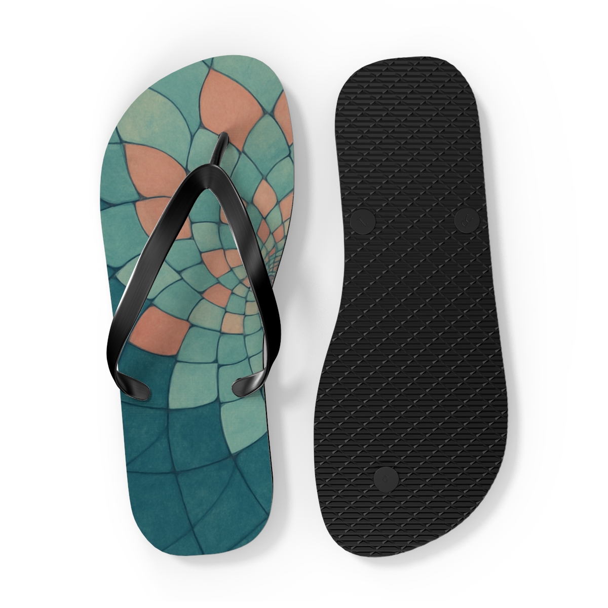 Ocean Bloom Waves Flip Flops