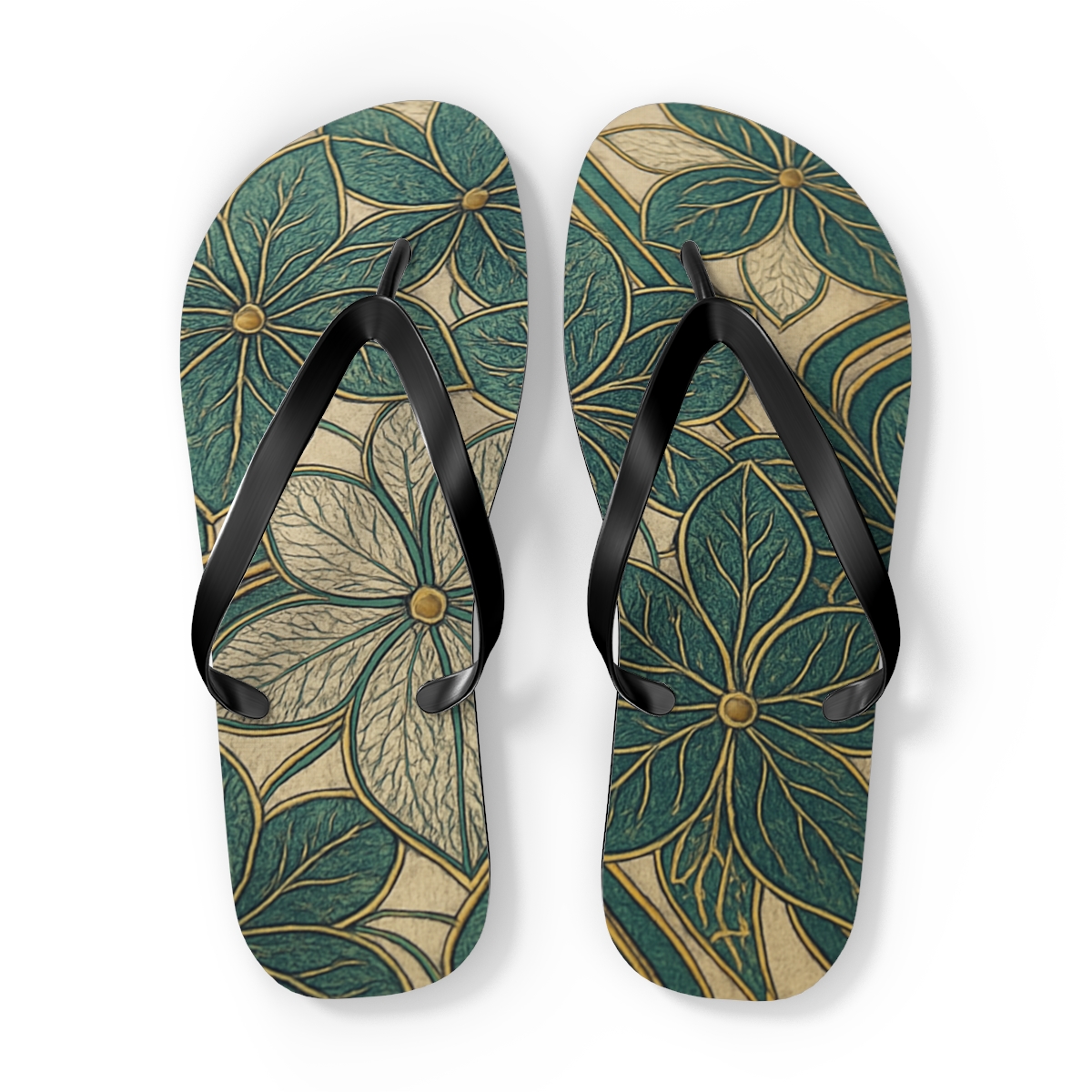 Petal Vein Mosaic designer logo flip flops