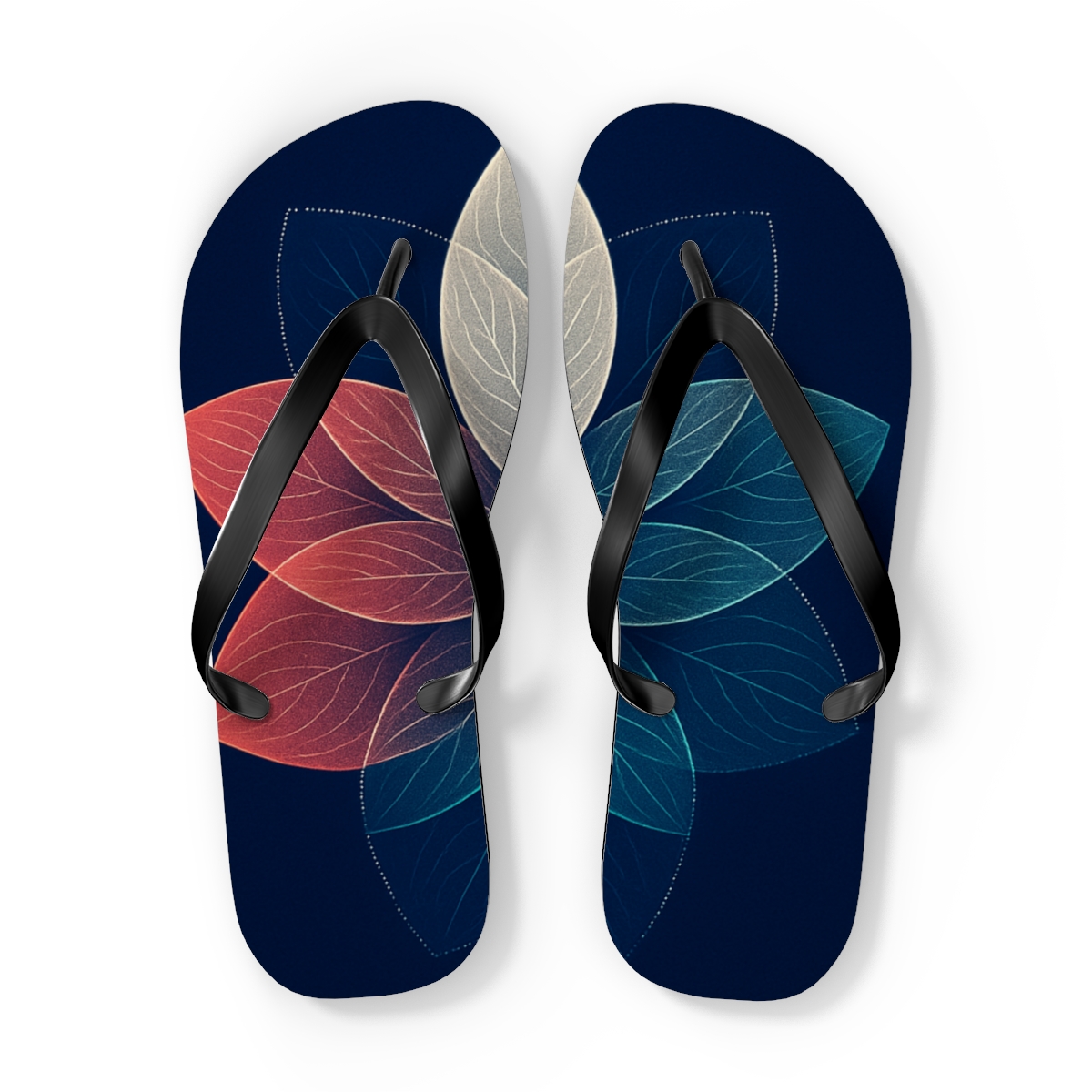 Petal Vein Parallax Loom personalized beach flip flops