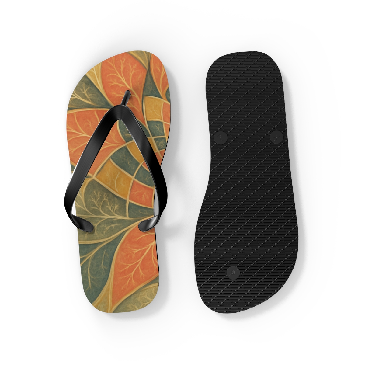 Coral Petal Whirl Flip Flops