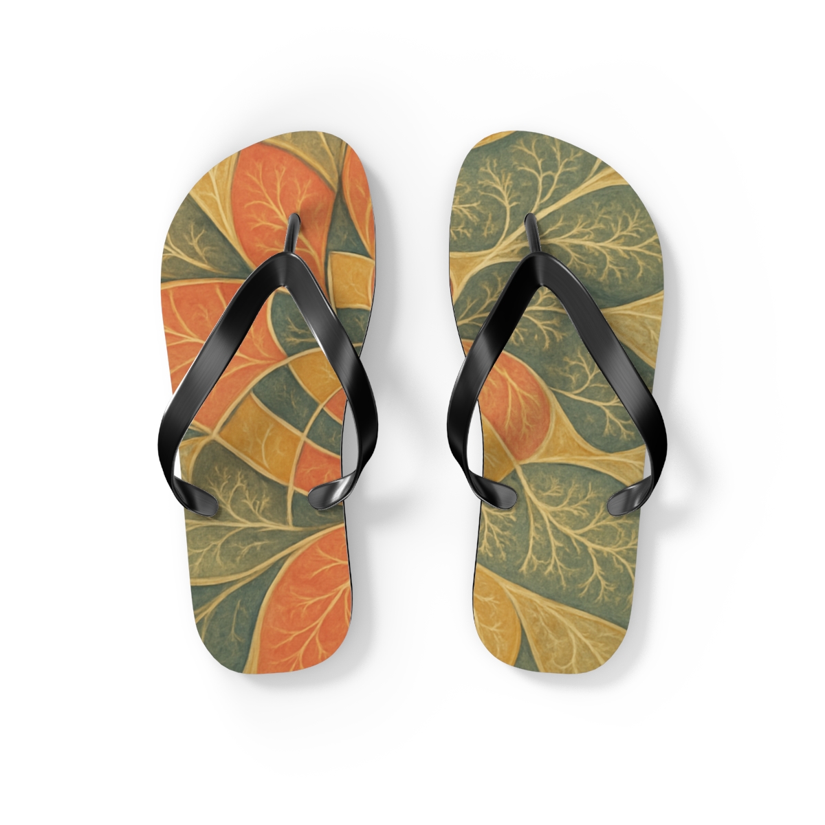 Coral Petal Whirl Flip Flops