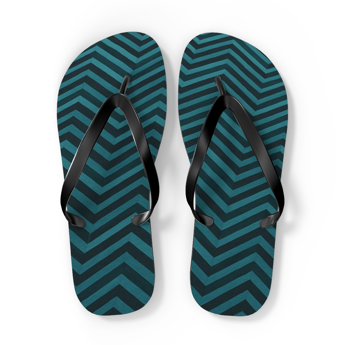 Phase Shift Chevron Moire trendy printed flip flops