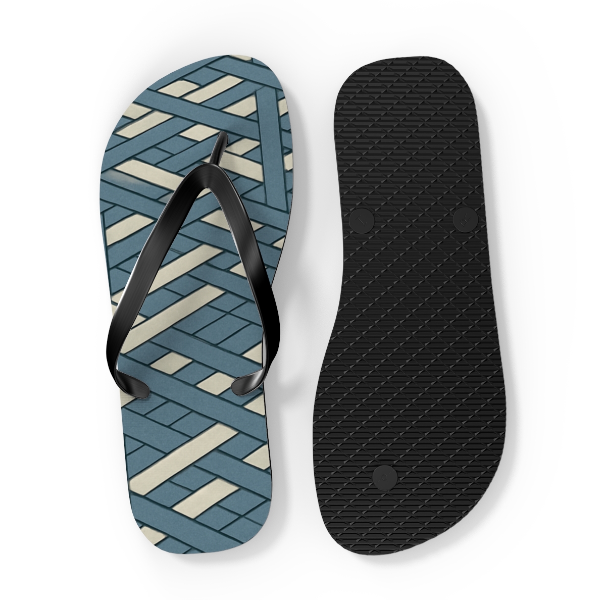 Phase Shift Grid Weave comfortable casual flip flops