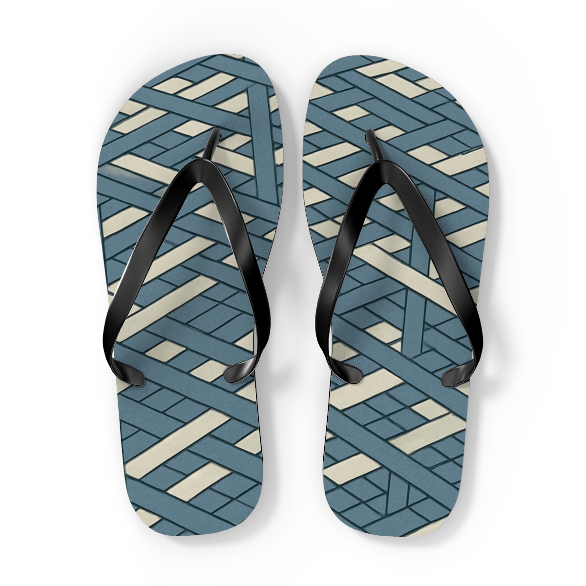 Phase Shift Grid Weave comfortable casual flip flops