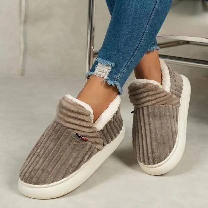 Non Slip Ribbed Indoor Slippers – Warmth and Secure Fit for Home-Cloud Cushion Slides