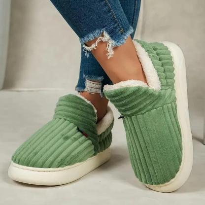 Non Slip Ribbed Indoor Slippers – Warmth and Secure Fit for Home-Cloud Cushion Slides