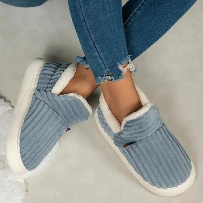 Non Slip Ribbed Indoor Slippers – Warmth and Secure Fit for Home-Cloud Cushion Slides