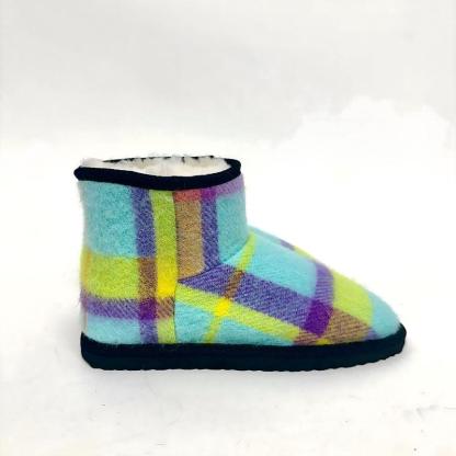 Classic Plaid Fleece Slippers – Cozy Comfort for Chilly Days-Cloud Cushion Slides
