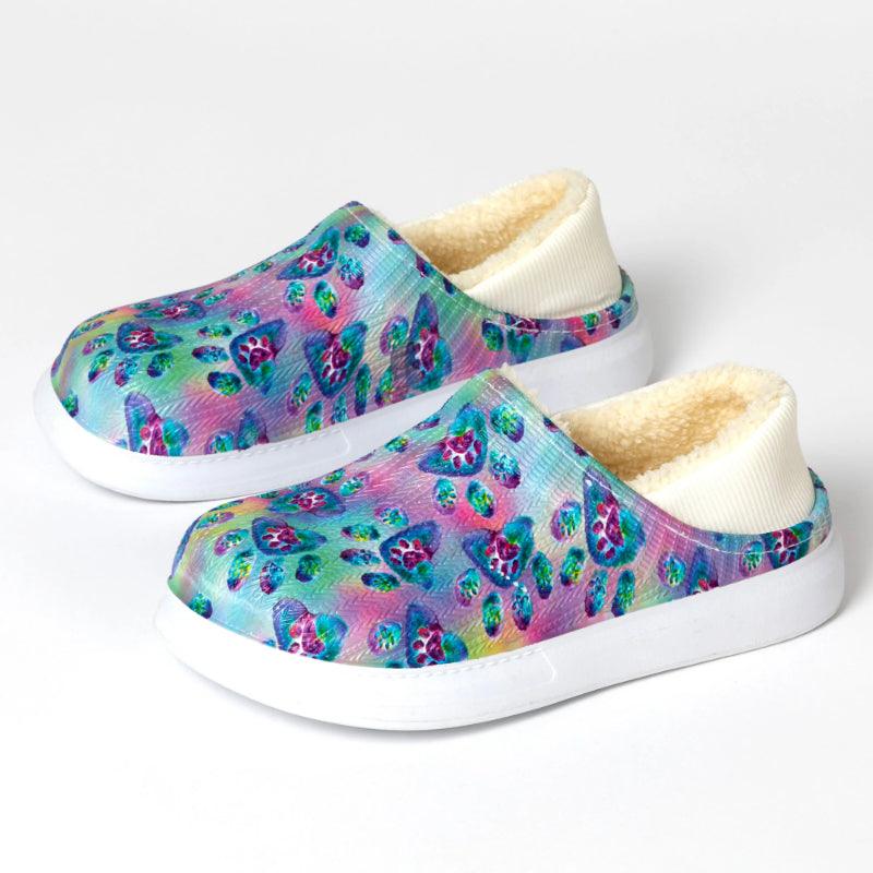 Floral Pattern Slip On Clogs