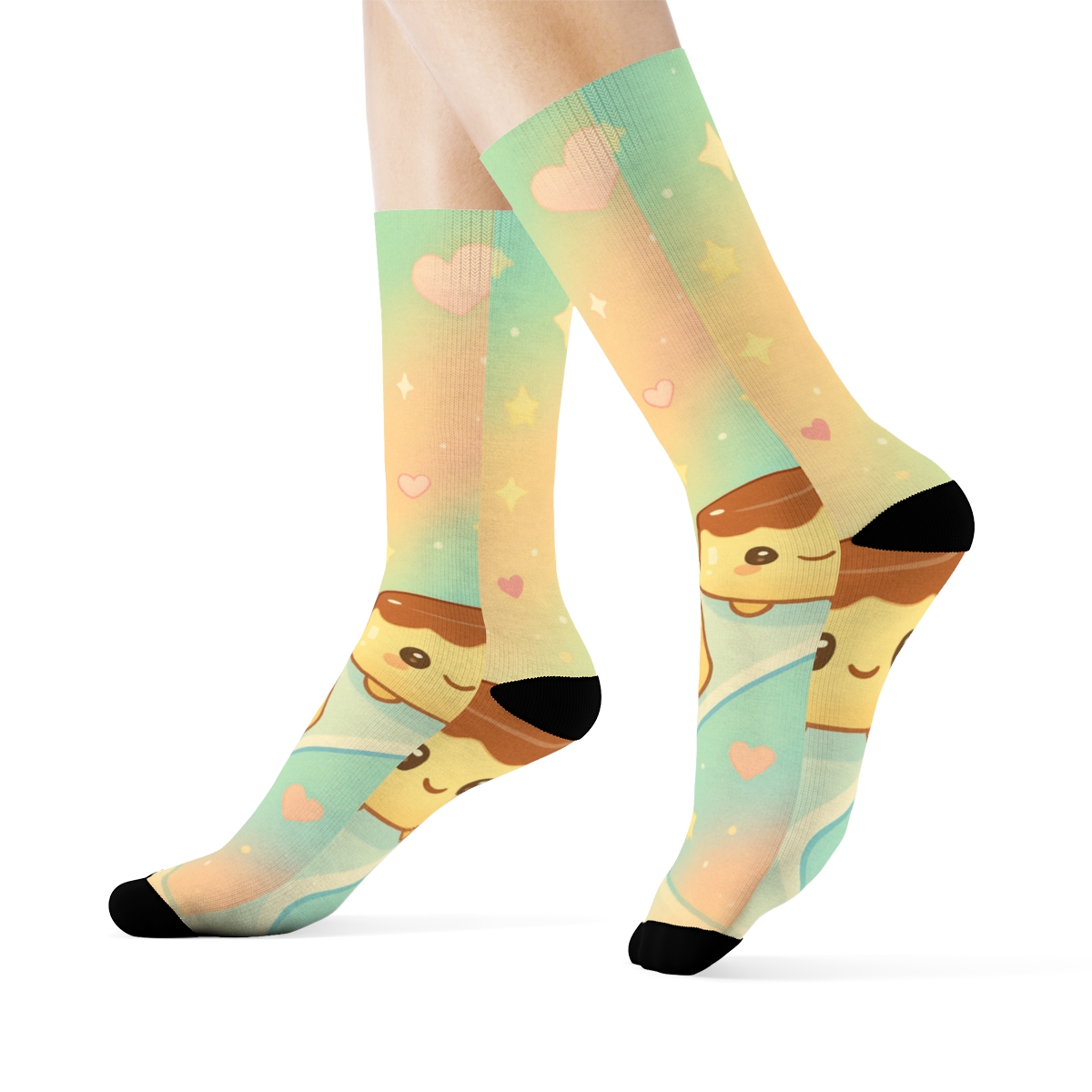 Pocket Planet Pudding Parade trendy colorful socks