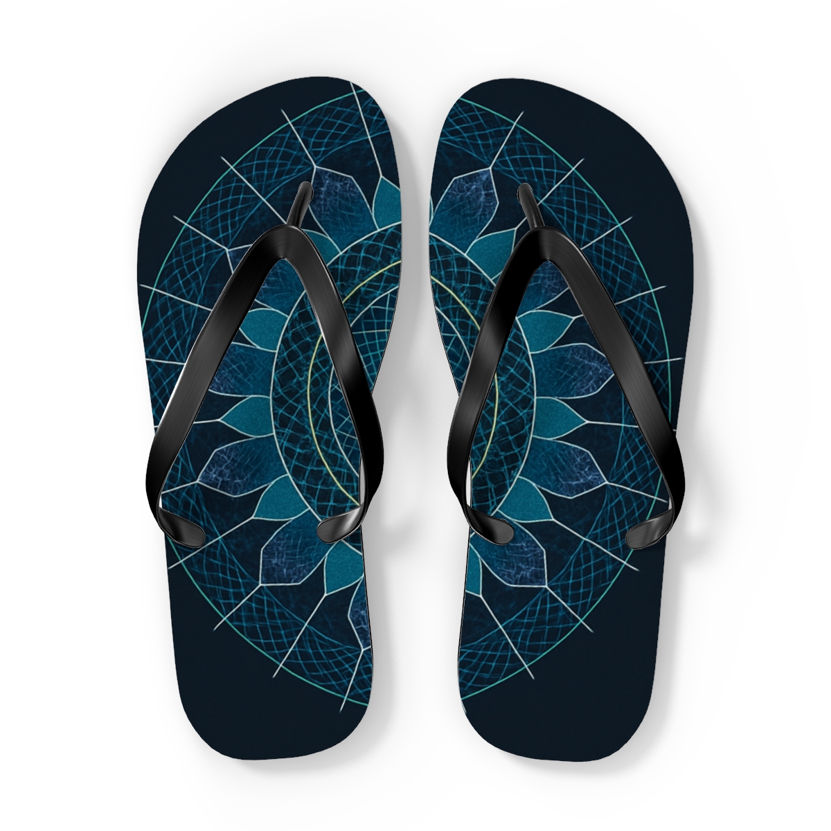 Polar Aurora Lattice Mandala stylish summer flip flops