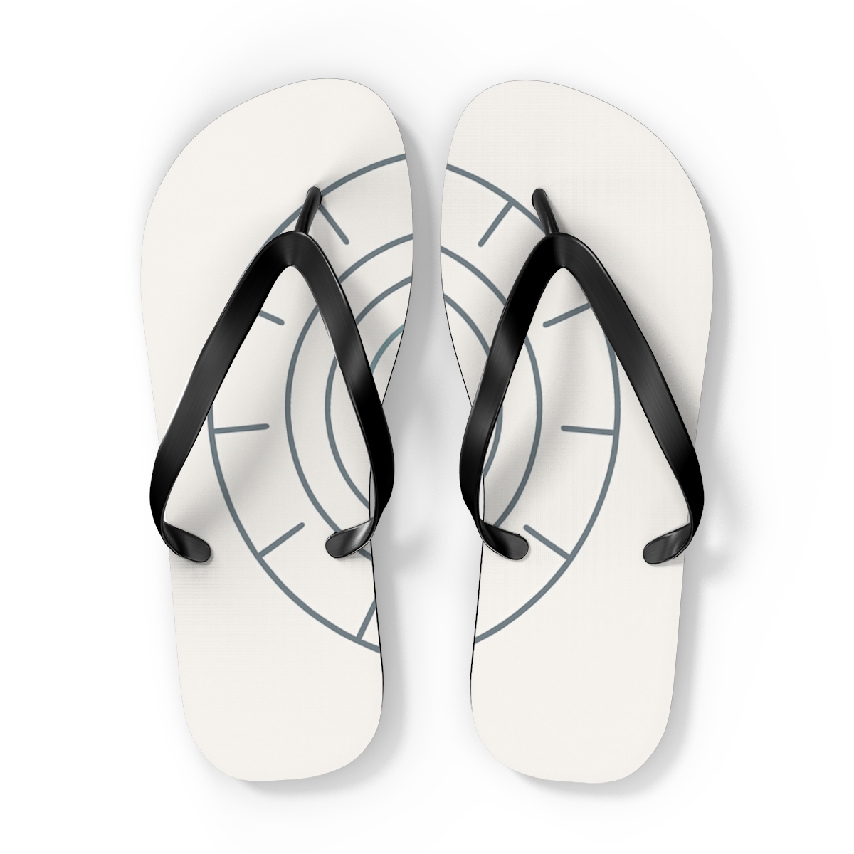 Polar Orbit Minimal Mandala soft sole flip flops