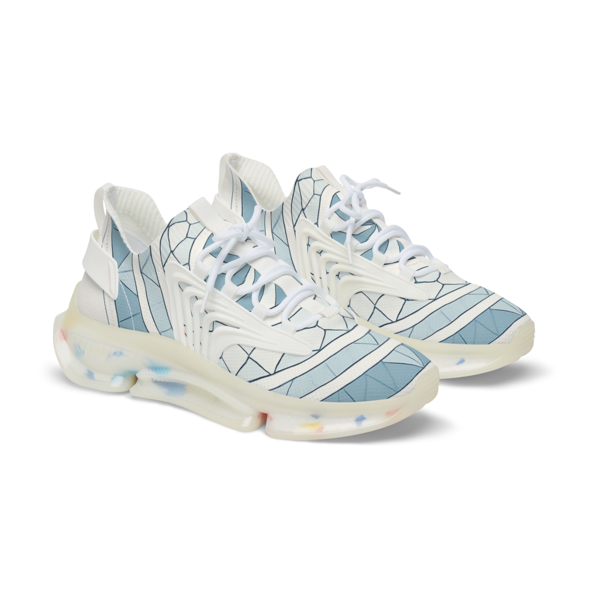 Polar Prism Lattice Mandala personalized athletic sneakers