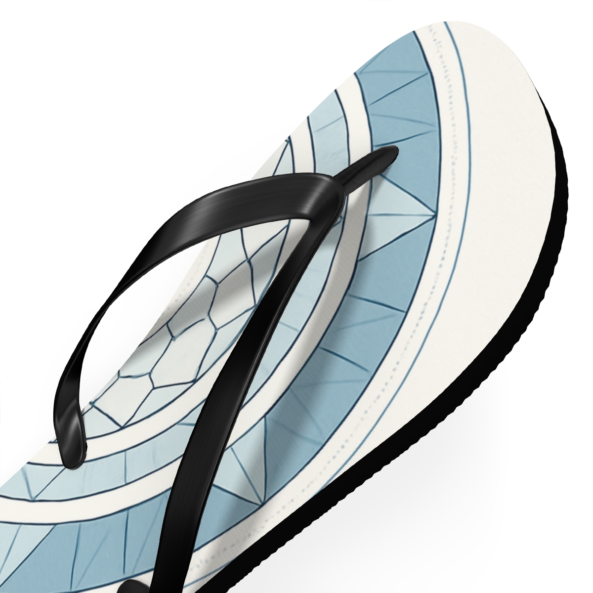 Polar Prism Lattice Mandala custom flip flops