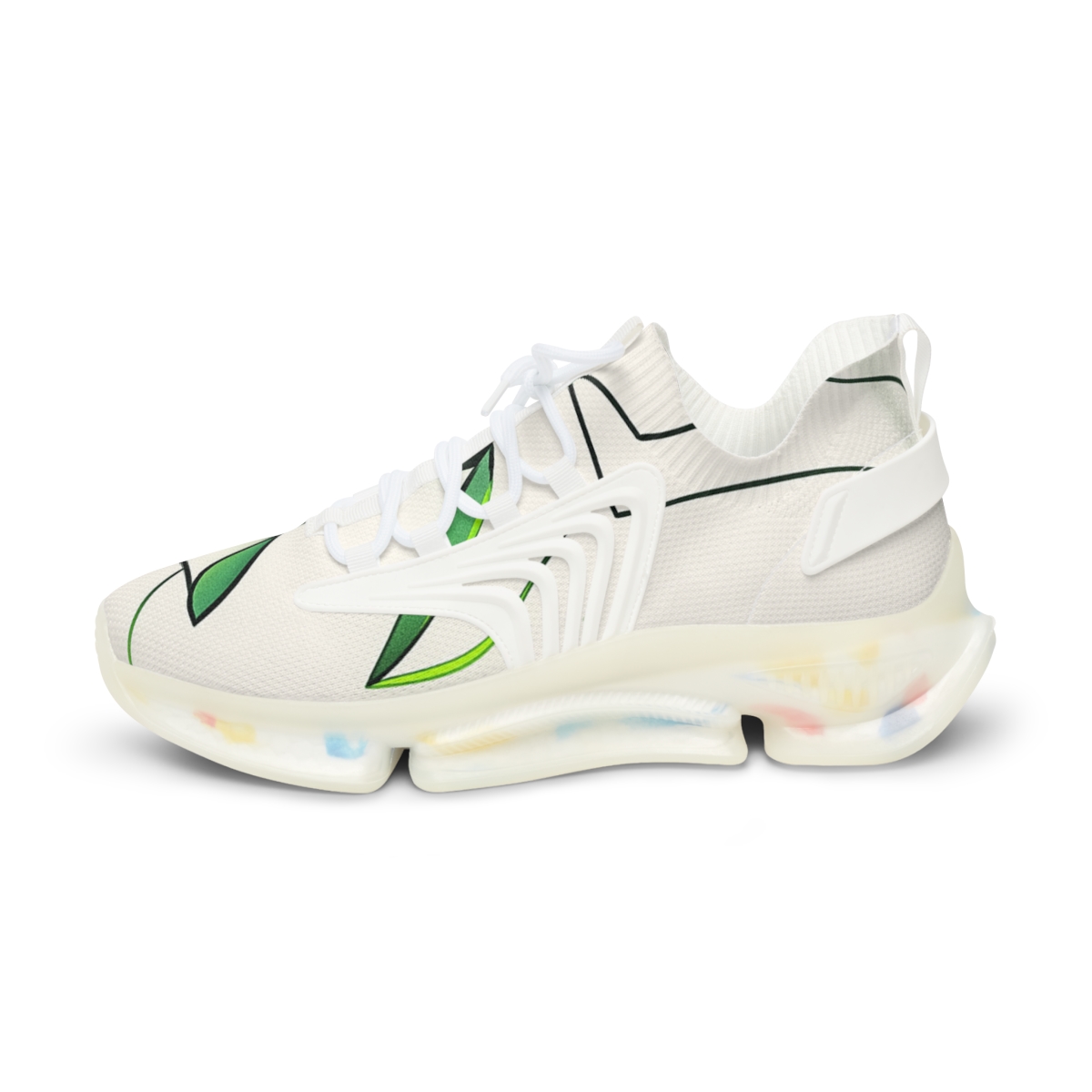 Praying Mantis Stillness Circuit unique printed sneakers