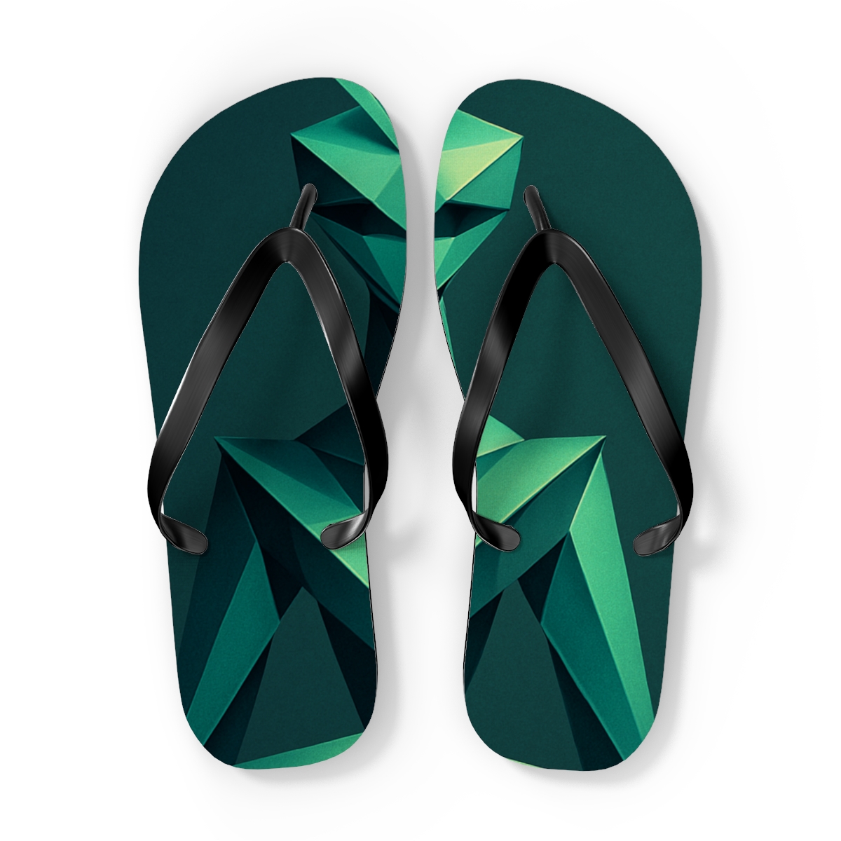 Praying Mantis Stillness Geometry trendy printed flip flops