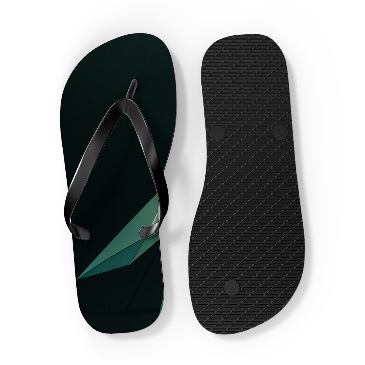 Praying Mantis Stillness Geometry unique graphic flip flops