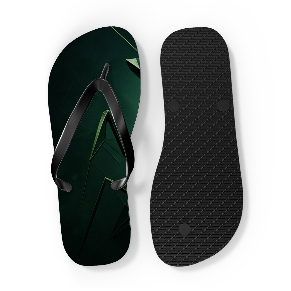 Praying Mantis Stillness Lattice custom flip flops