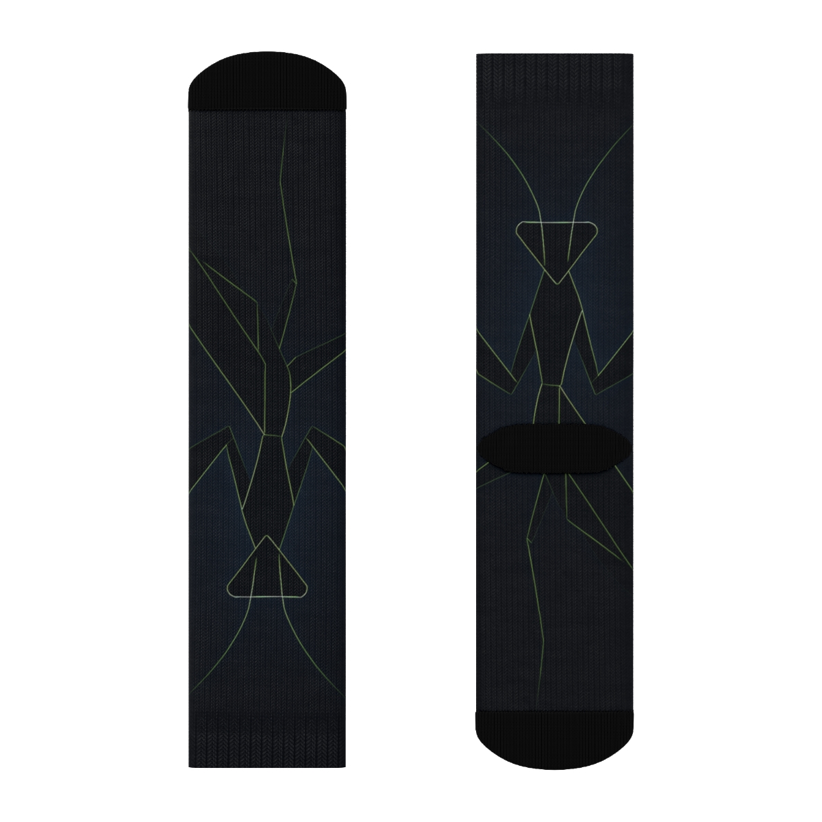 Praying Mantis Stillness Pulse unique printed socks