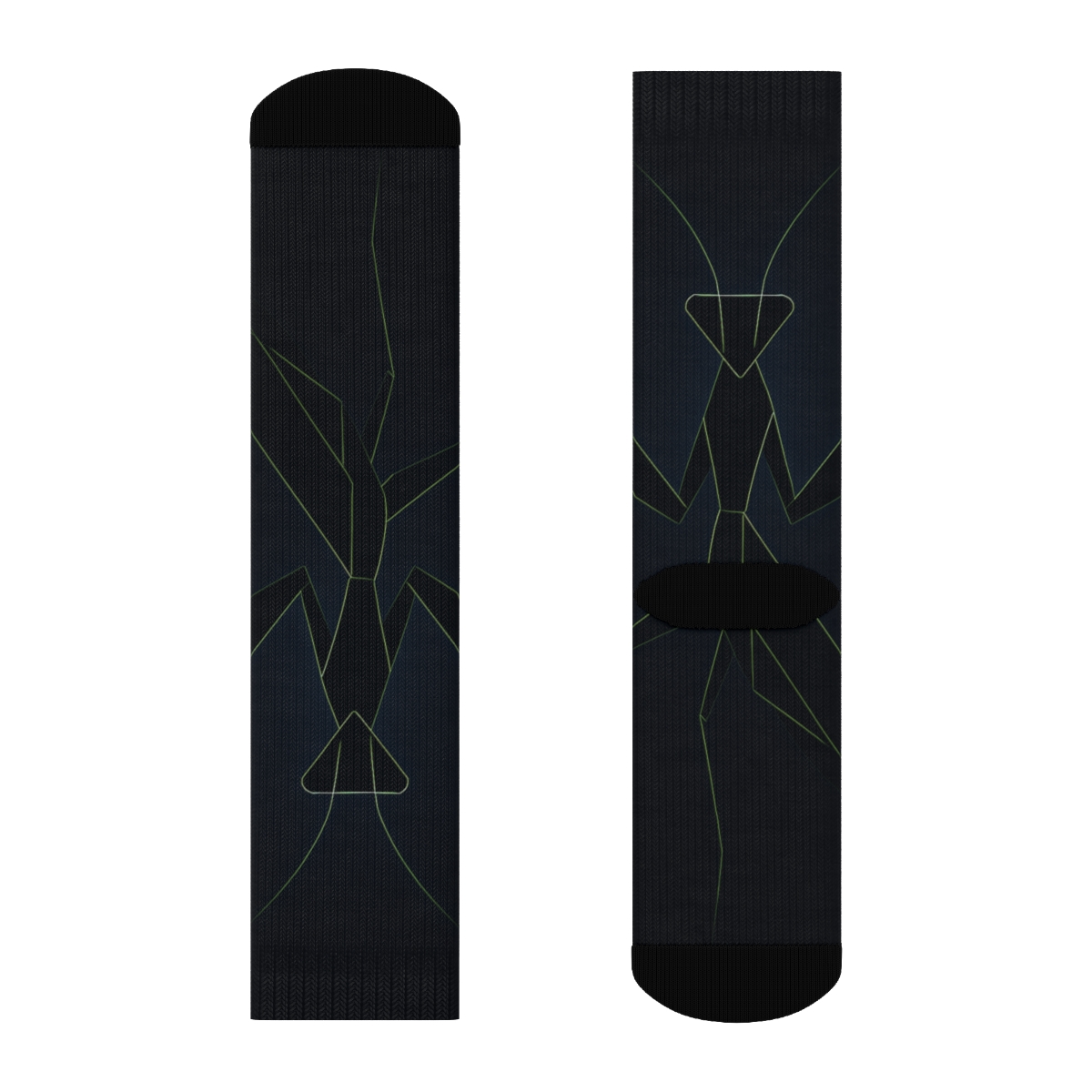 Praying Mantis Stillness Pulse unique printed socks