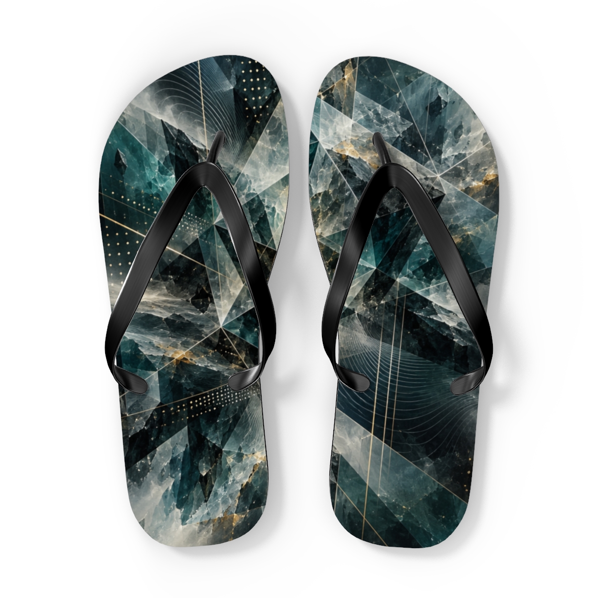 Prism Shear Dotwork designer logo flip flops [AI-baeee1a0-7424ddb890d7]