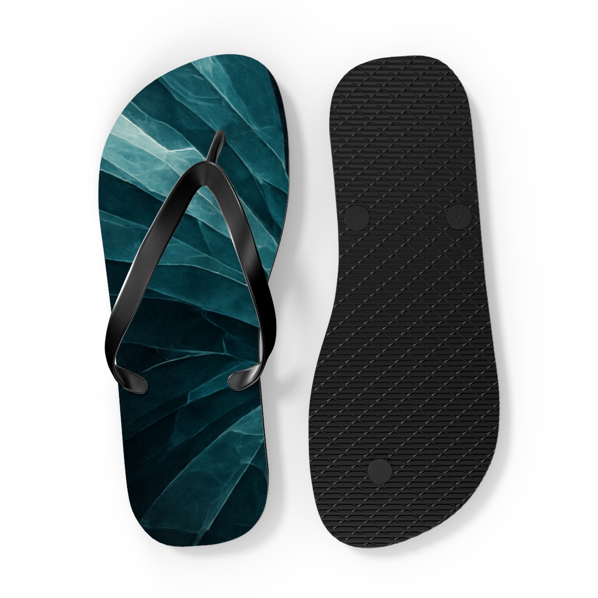 Prism Vein Fan trendy printed flip flops