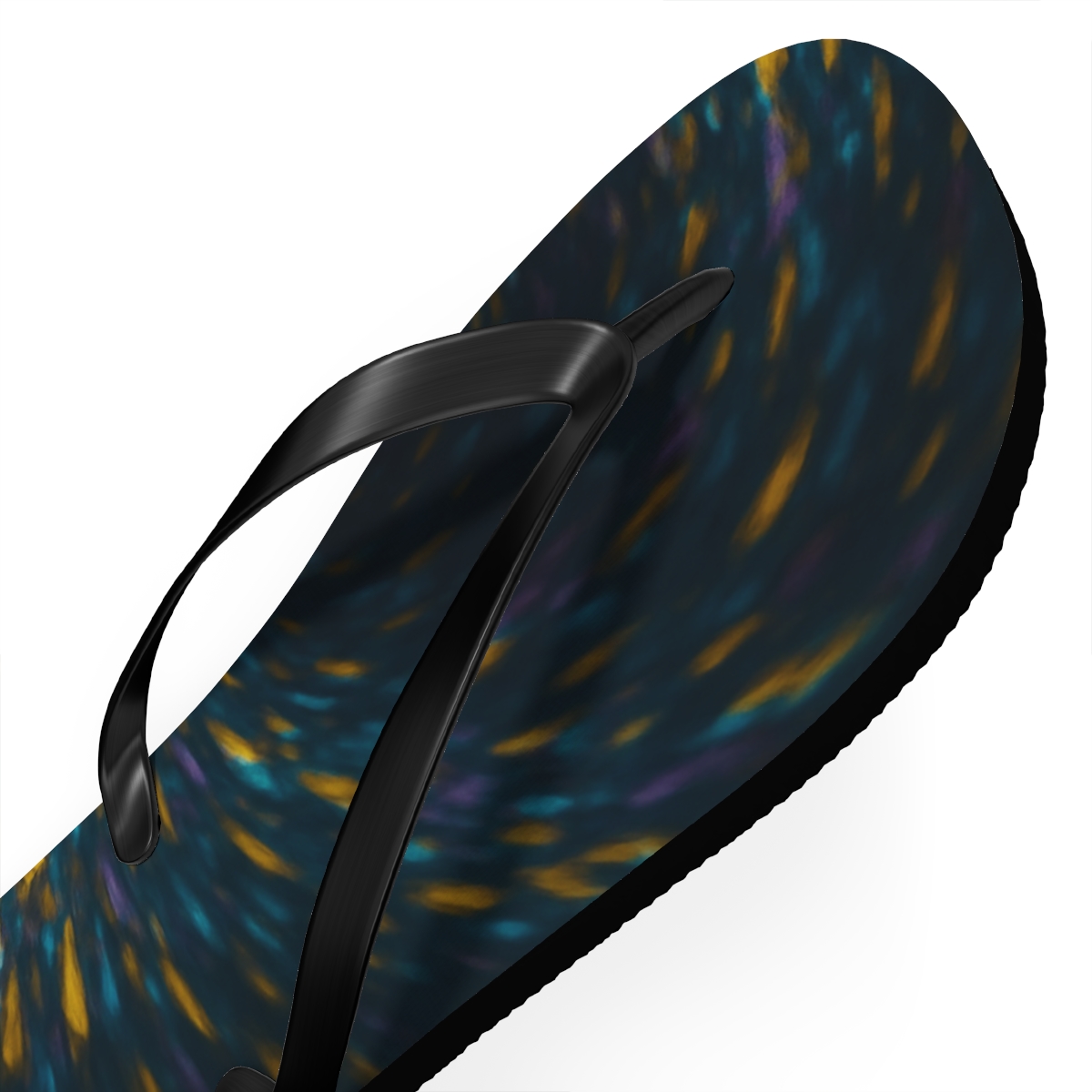 Prismatic Dance Of The Swarm personalized beach flip flops