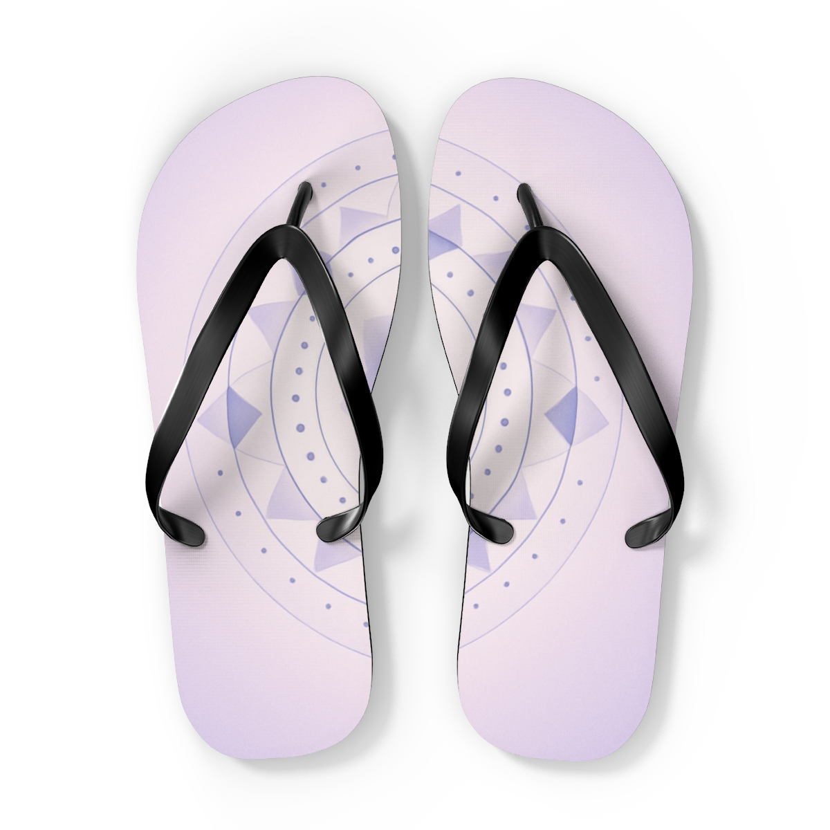 Prismatic Drift Ring Mandala custom flip flops