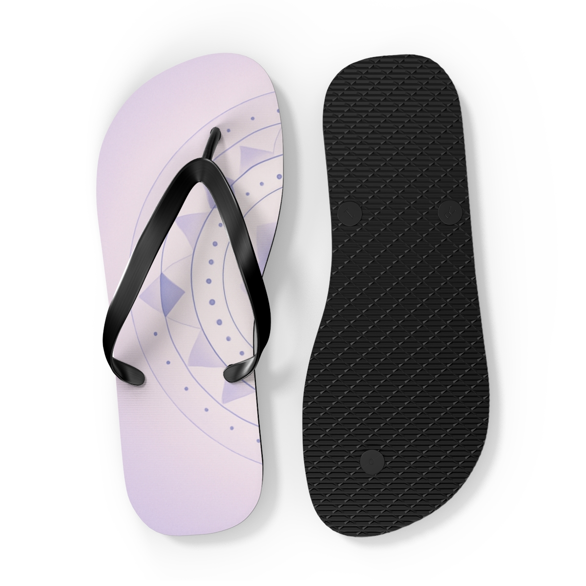 Prismatic Drift Ring Mandala custom flip flops