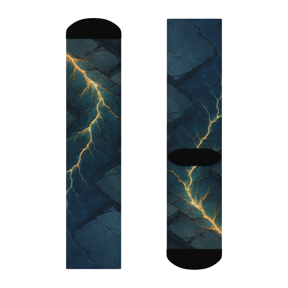 Prismatic Fault Line Cascade designer logo socks