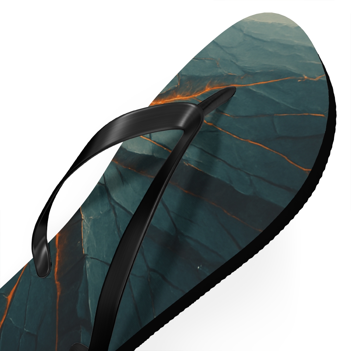 Prismatic Fault Line Fan unique graphic flip flops