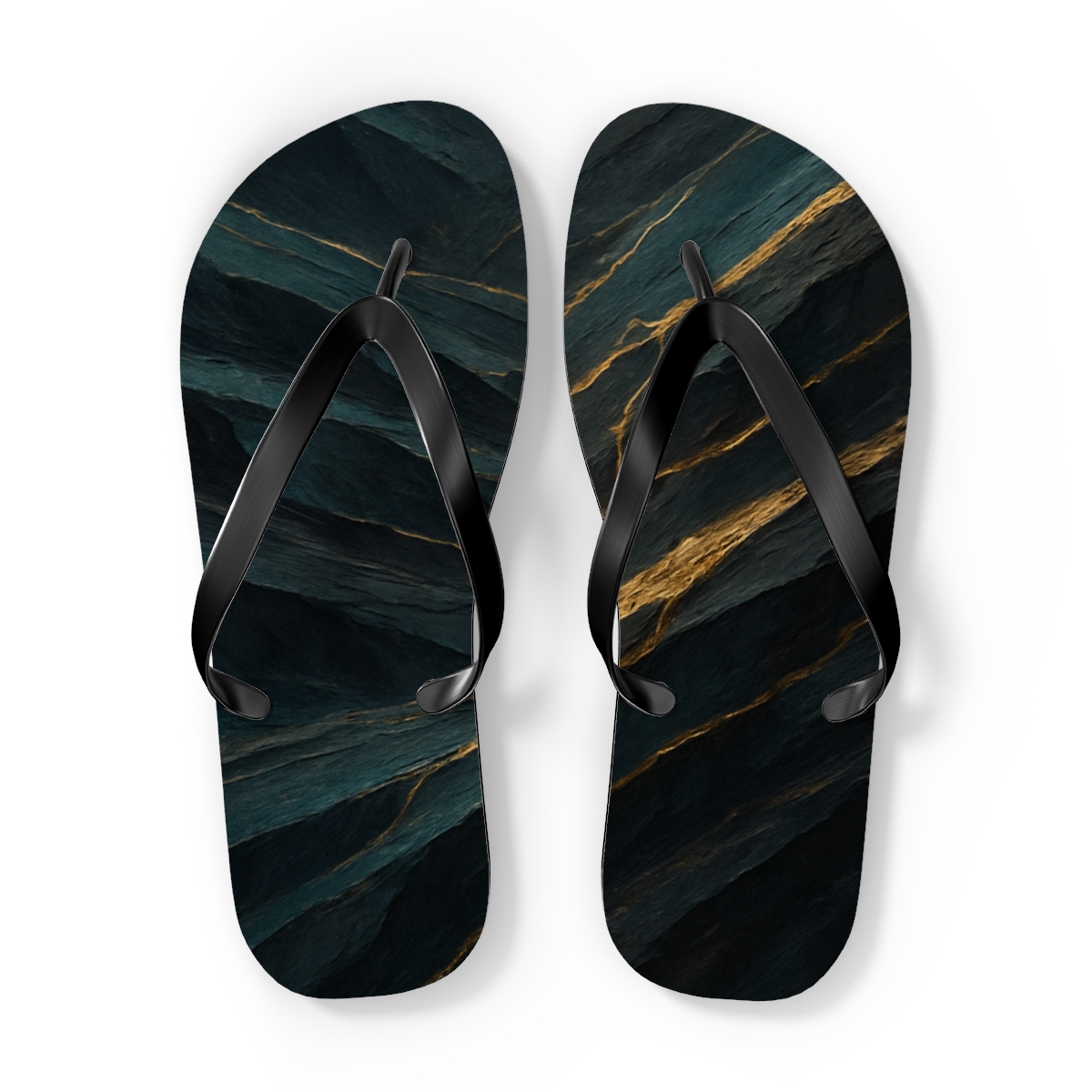 Prismatic Fault Line Tapestry personalized beach flip flops