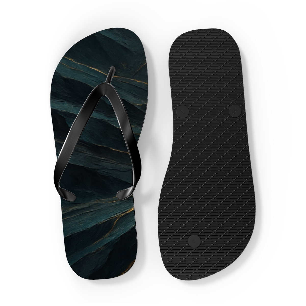 Prismatic Fault Line Tapestry personalized beach flip flops