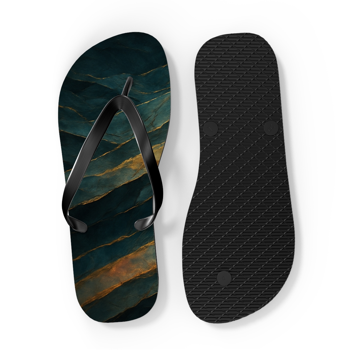 Prismatic Faultline Tapestry trendy printed flip flops