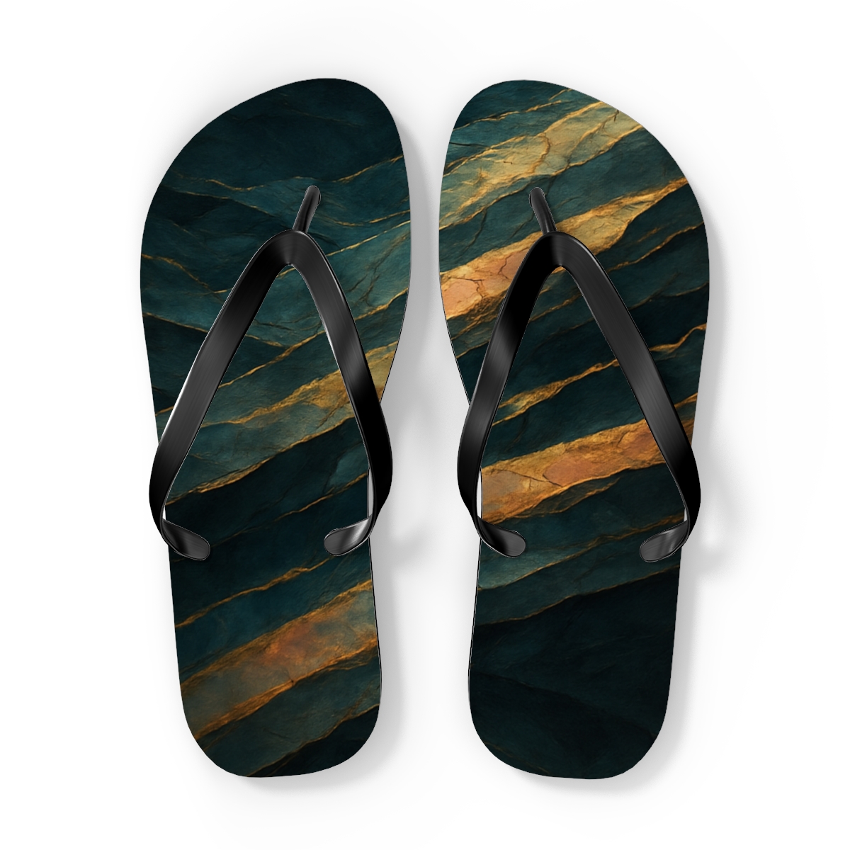 Prismatic Faultline Tapestry trendy printed flip flops