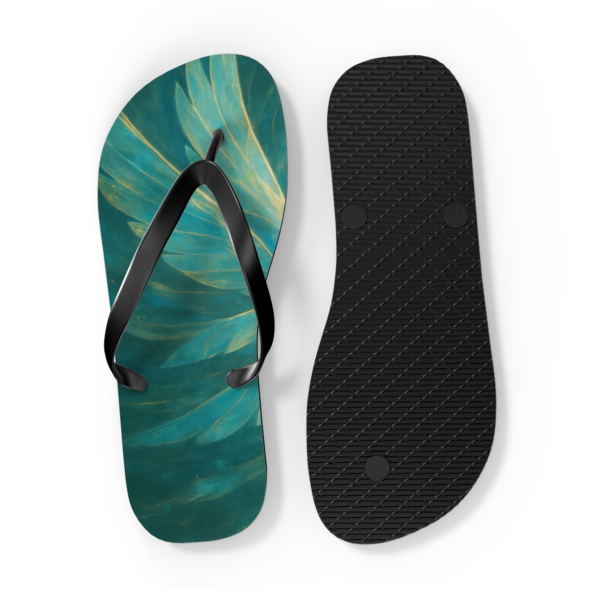 Prismatic Flicker Of The Dragonfly soft sole flip flops