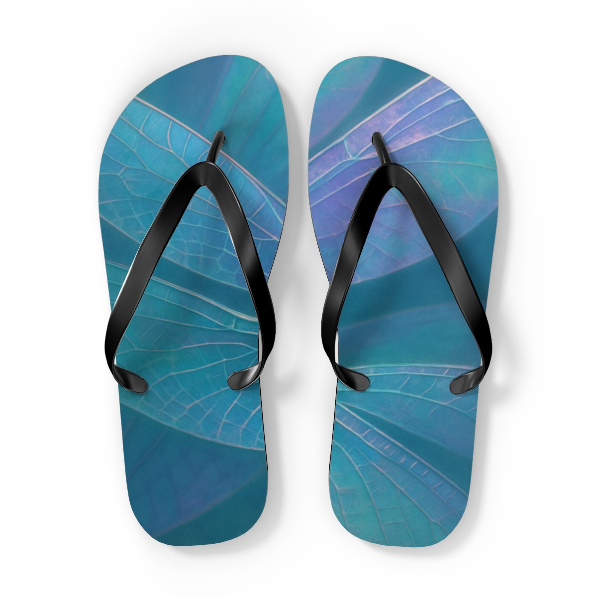Prismatic Flicker Of The Dragonfly Wing personalized beach flip flops