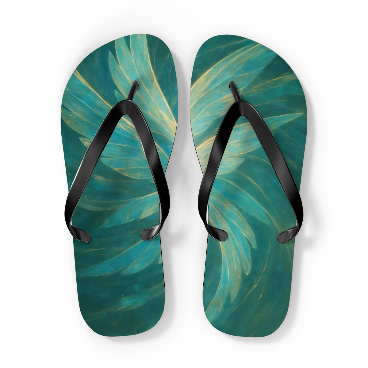 Prismatic Flicker Of The Dragonfly soft sole flip flops