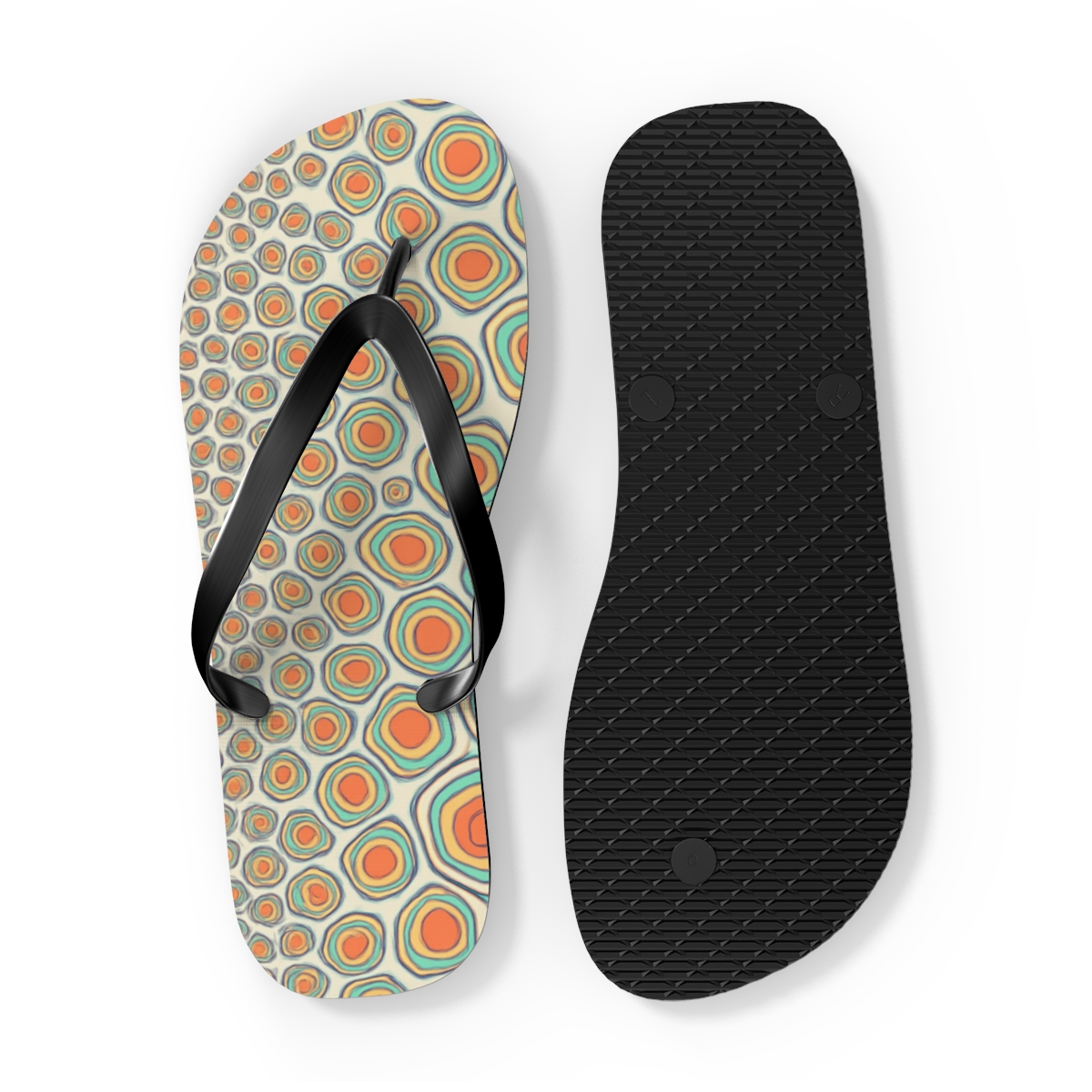 Prismatic Foam Cell Tessellation unique graphic flip flops