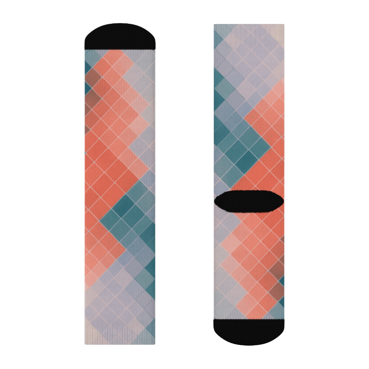 Prismatic Grid Cascade trendy colorful socks