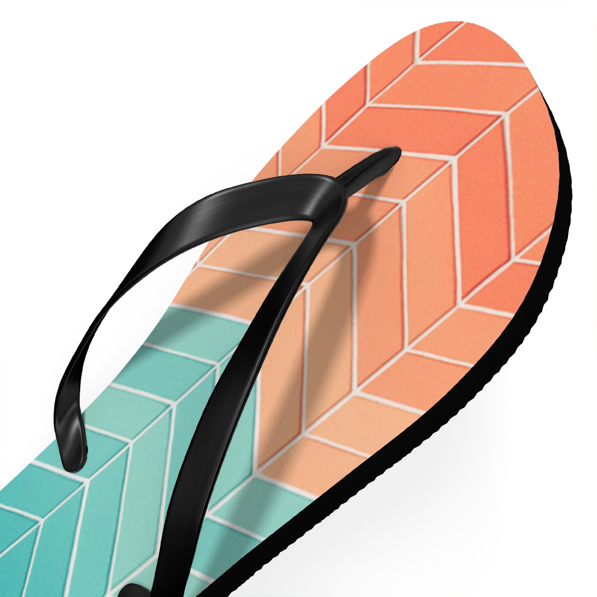 Prismatic Hex Herringbone Cascade stylish summer flip flops