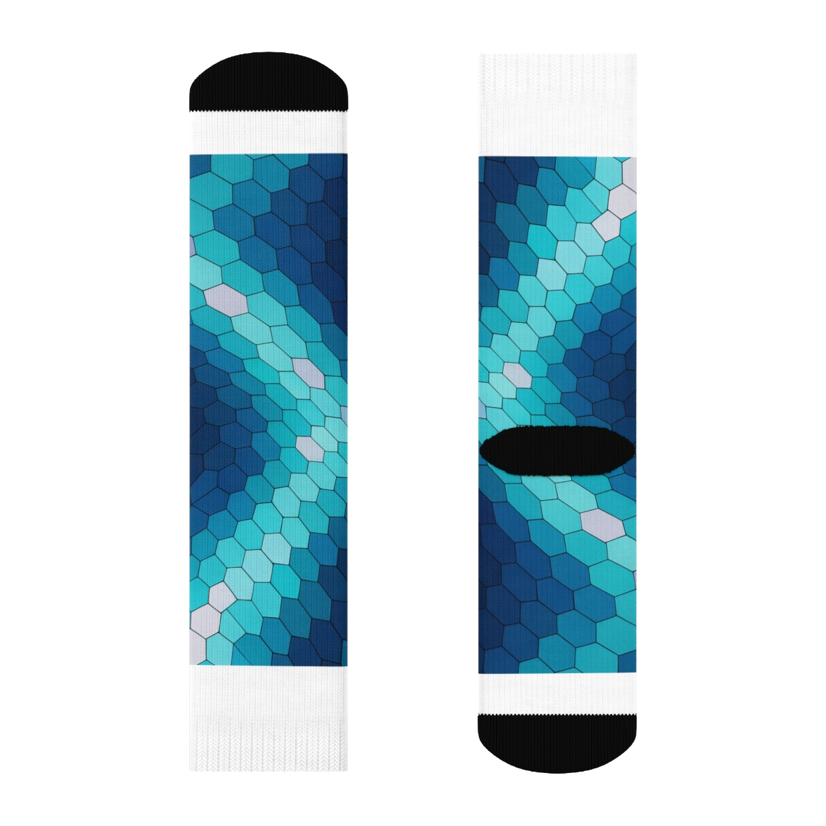 Dynamic Prism Pattern Crew Socks