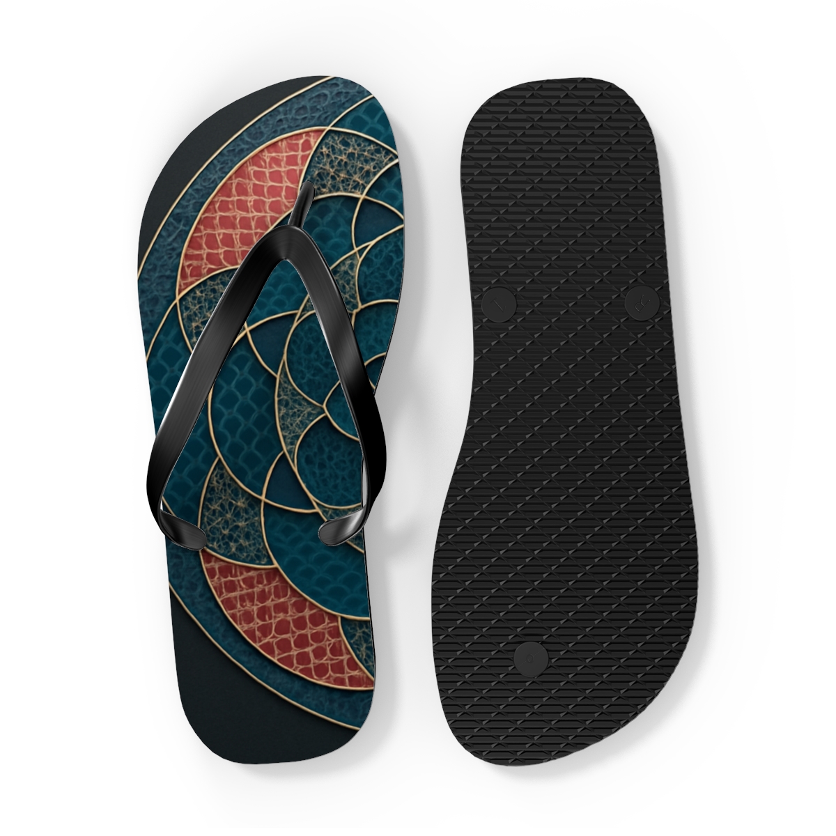 Prismatic Lattice Halo stylish summer flip flops